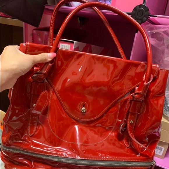 💕 Authentic FURLA REd Patent Leather- Rare 🌹💕 - Picture 6 of 13